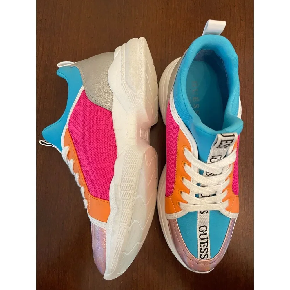Guess Women's‎ Colorful Y2K 90s Lace Up Low Top Sneakers Size 9M